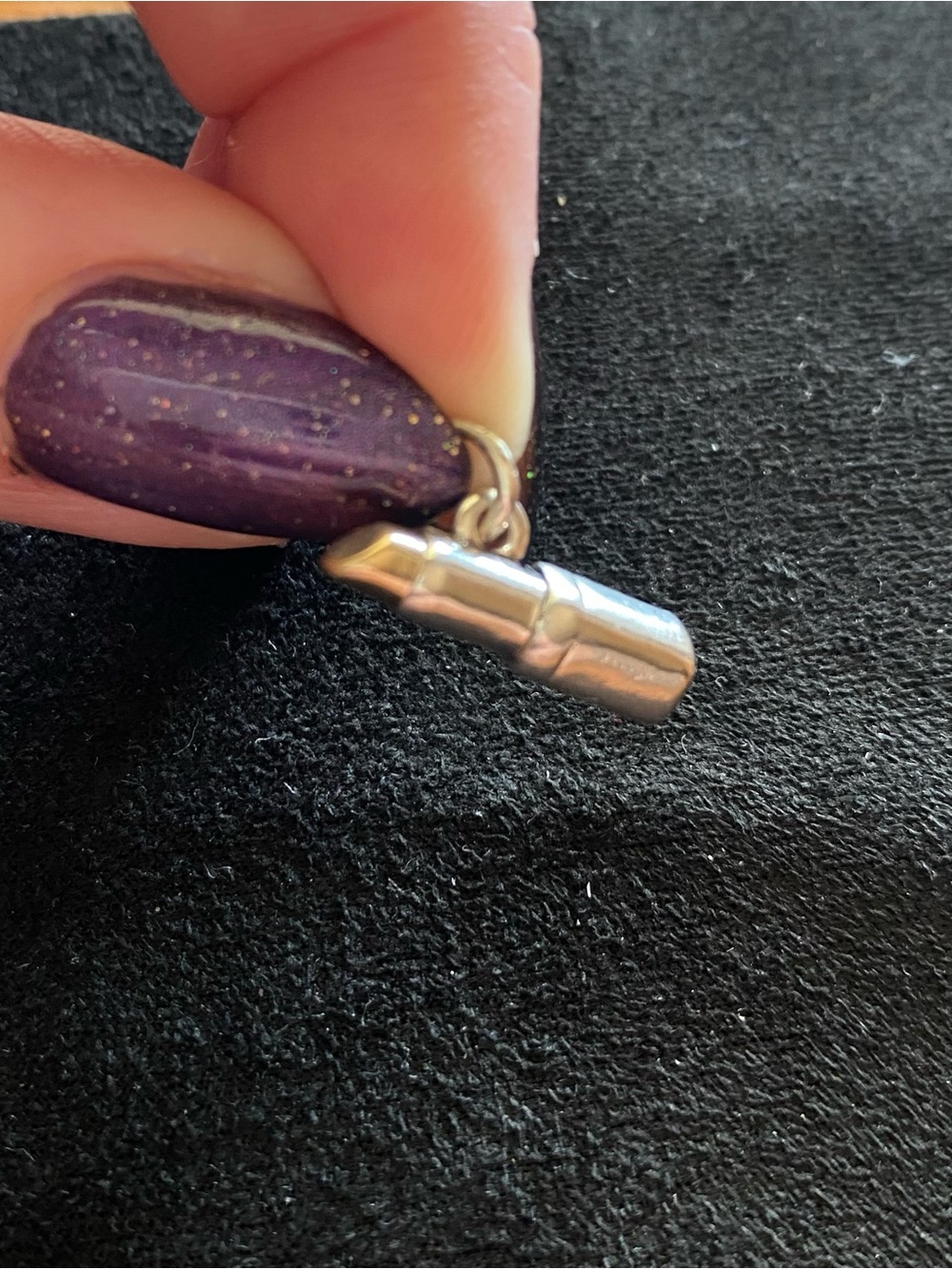 Retired James Avery 14k Gold and Sterling Silver Lipstick Charm